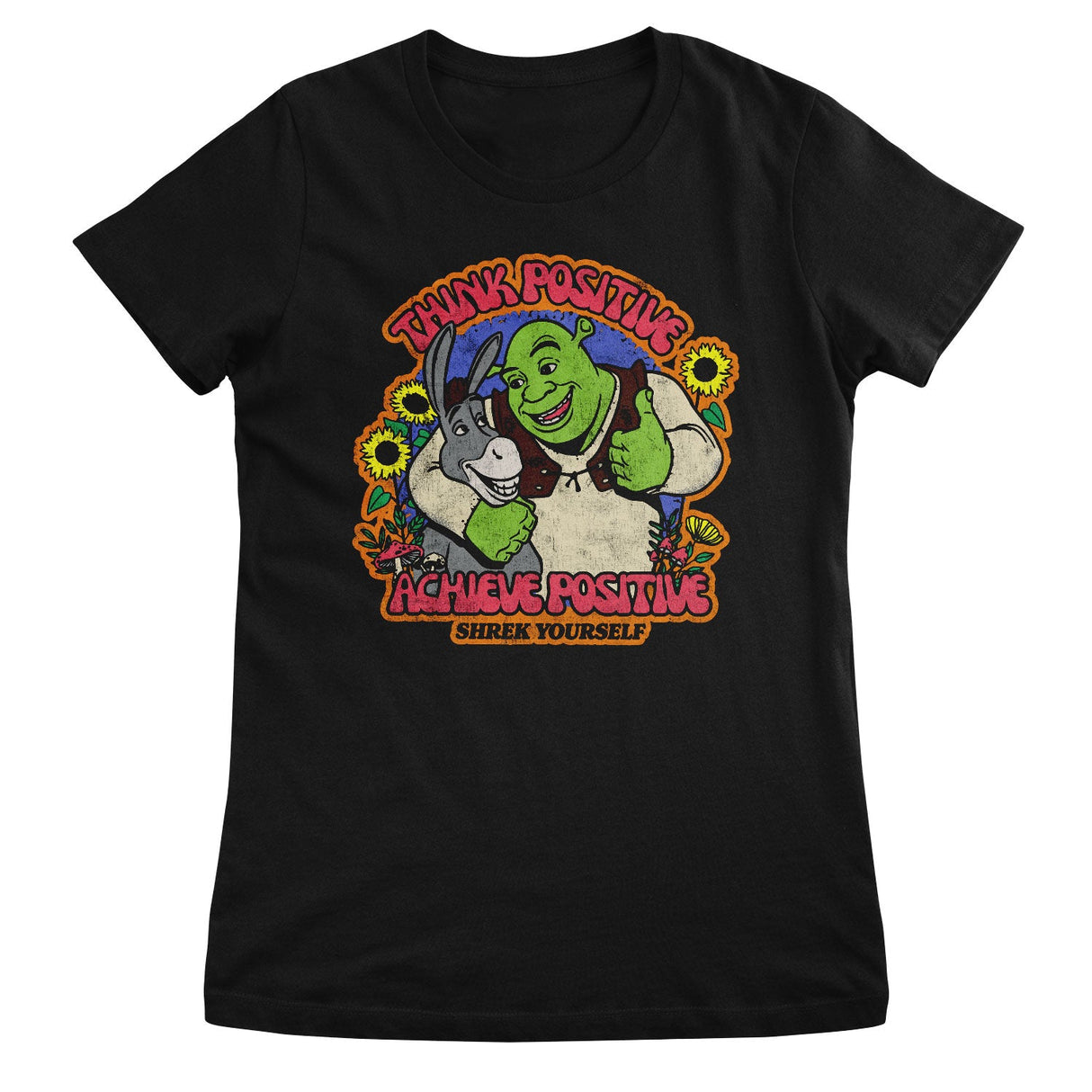 Shrek - Think Positive - Achieve Positive Women T-Shirt