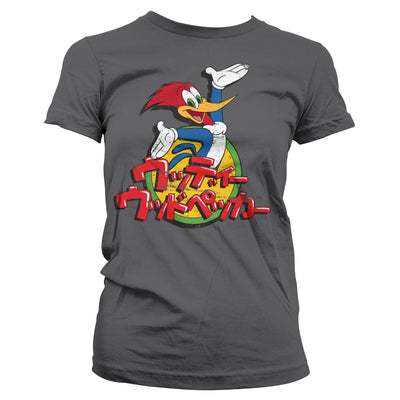 Woody Woodpecker - Washed Japanese Logo Women T-Shirt