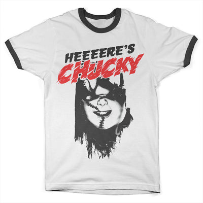 Chucky - Heeere Ringer Mens T-Shirt