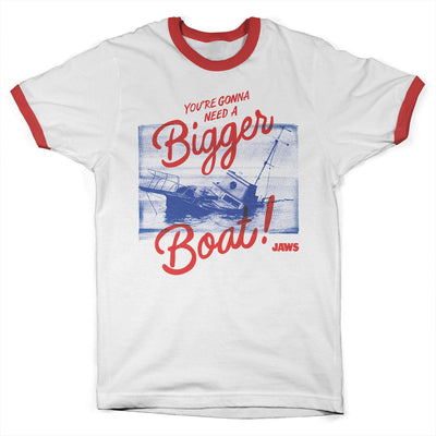 JAWS - You're Gonna Need A Bigger Boat Ringer Mens T-Shirt