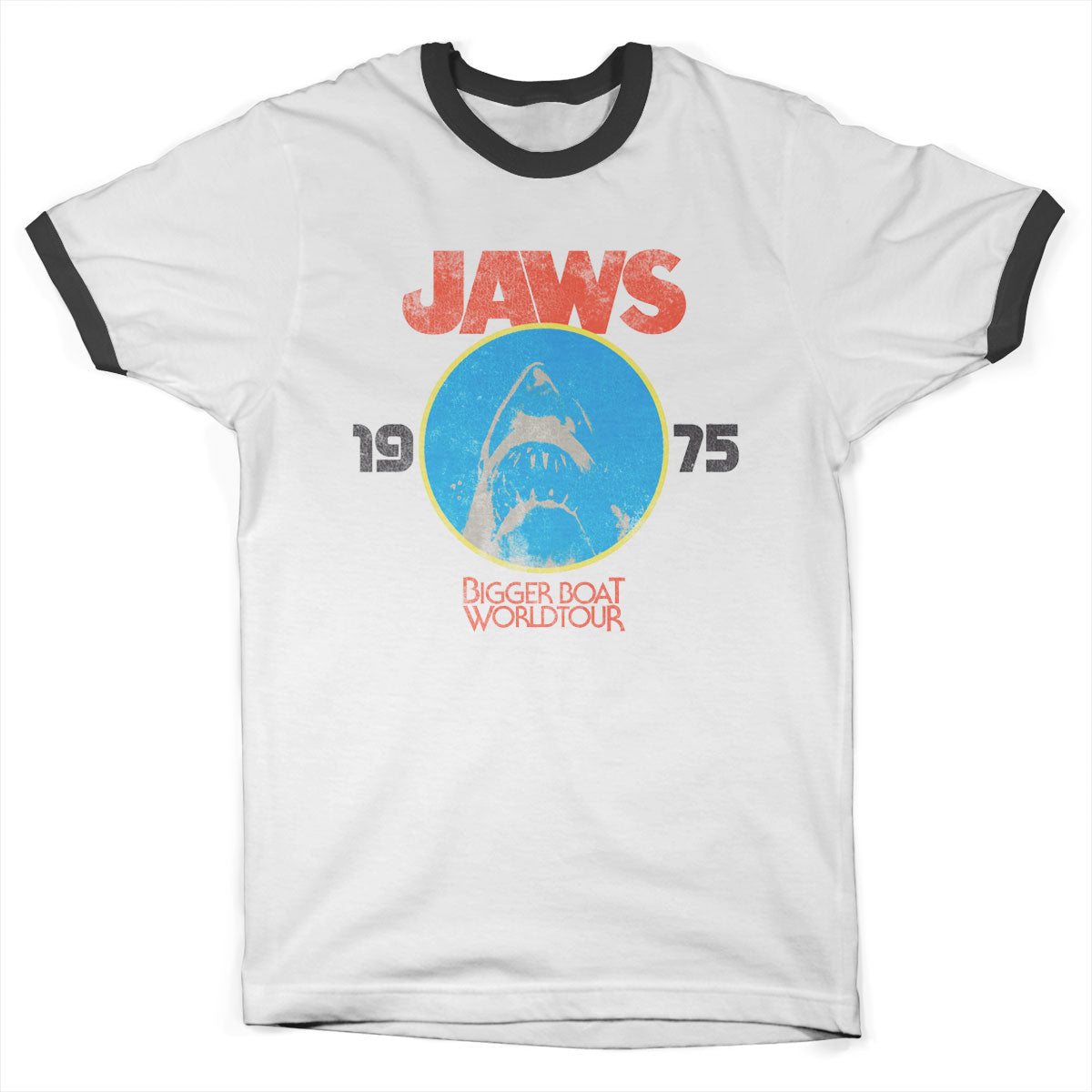 JAWS - Bigger Boat Tour Ringer Mens T-Shirt
