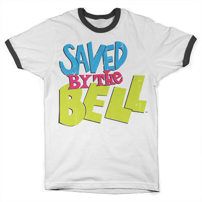 Saved By The Bell - Distressed Logo Ringer Mens T-Shirt