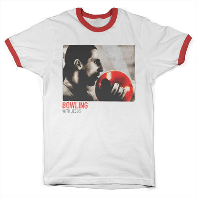 The Big Lebowski - Bowling with Jesus Ringer Mens T-Shirt