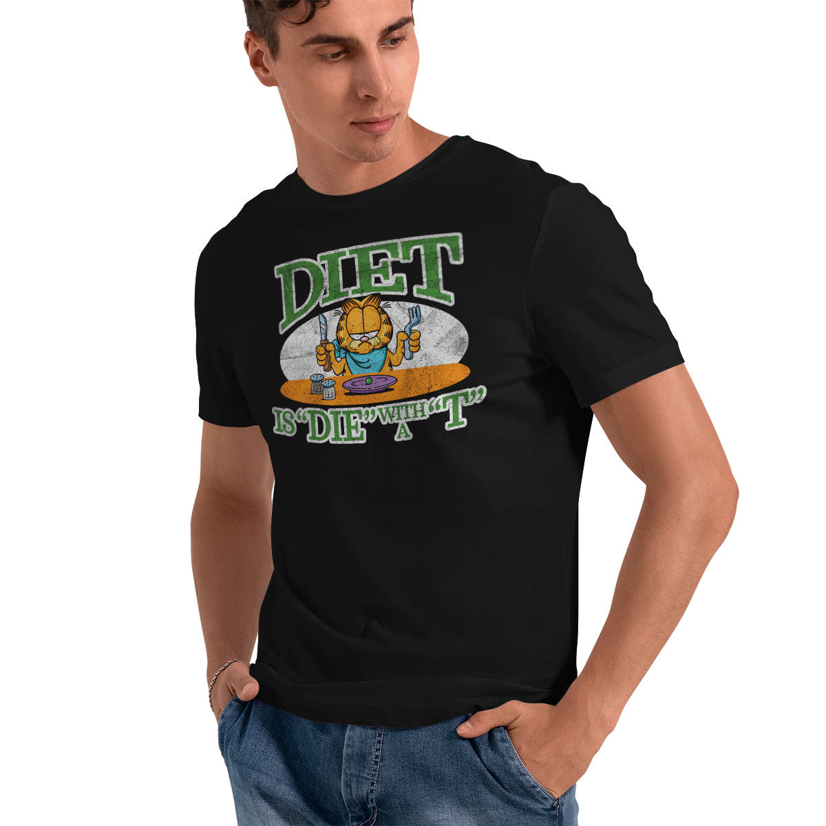 Garfield - Diet is "Die" With a "T Mens T-Shirt