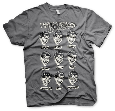 BATMAN Officially Licensed The Many Moods of The Joker Mens T-Shirt showcasing Officially Licensed The Many Moods of The Joker Mens design