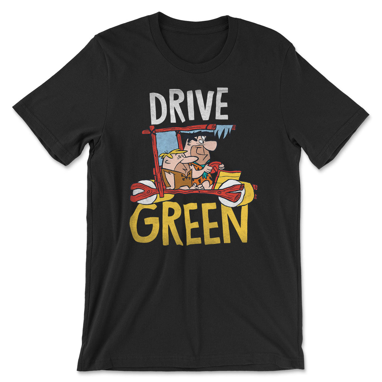 The Flintstones - Drive Green Mens T-Shirt