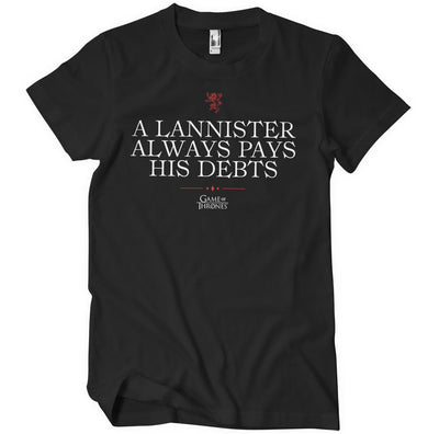 Game of Thrones - A Lannister Always Pays His Debts Mens T-Shirt