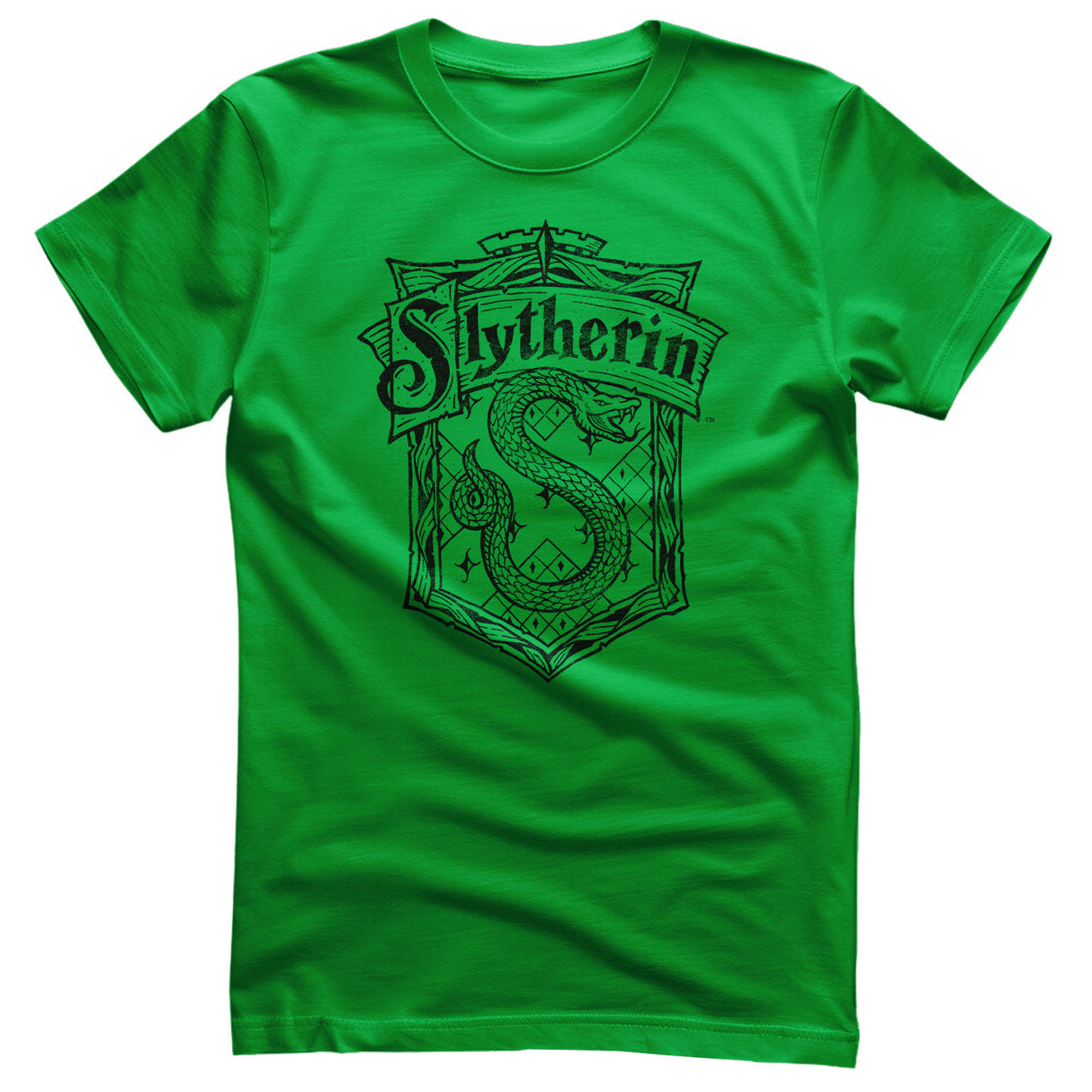 Harry Potter - Slytherin Washed Crest Mens T-Shirt