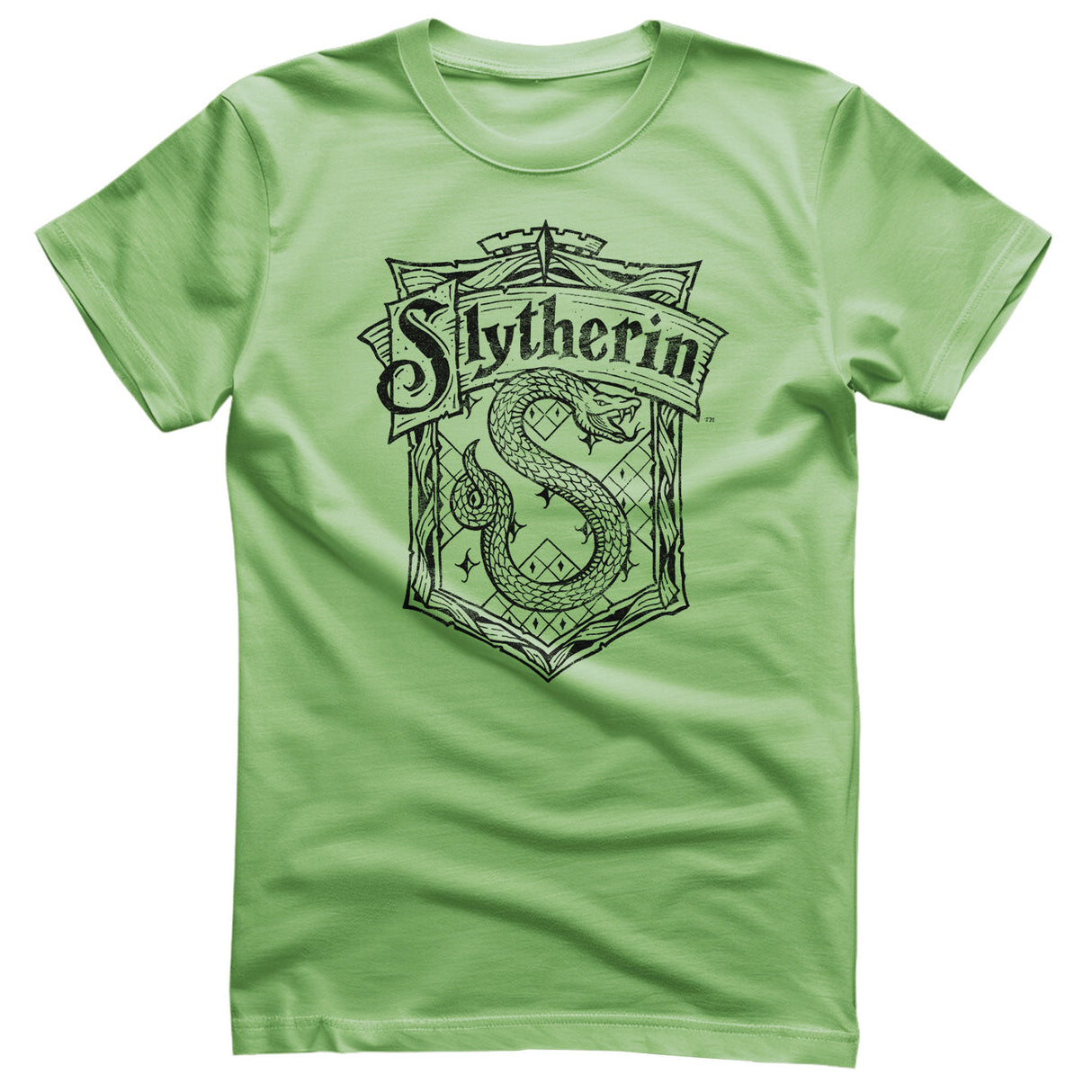 Harry Potter - Slytherin Washed Crest Mens T-Shirt