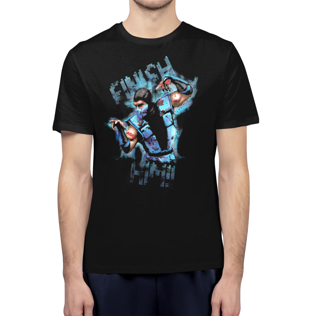 Mortal Kombat - Sub Zero Finish Him Mens T-Shirt