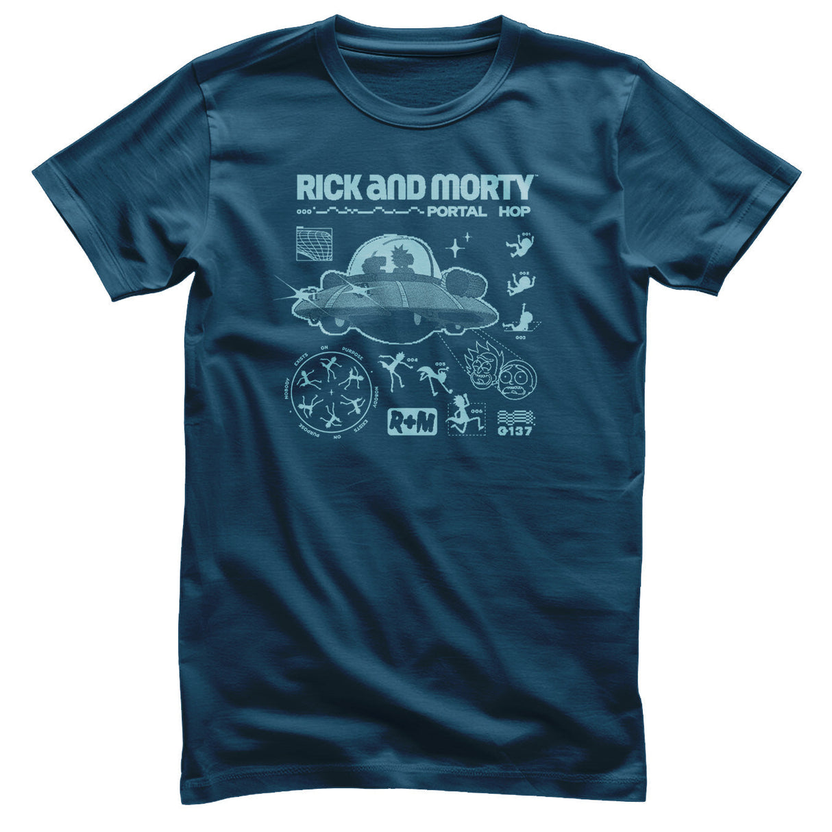 Rick and Morty - Portal Hop Mens T-Shirt
