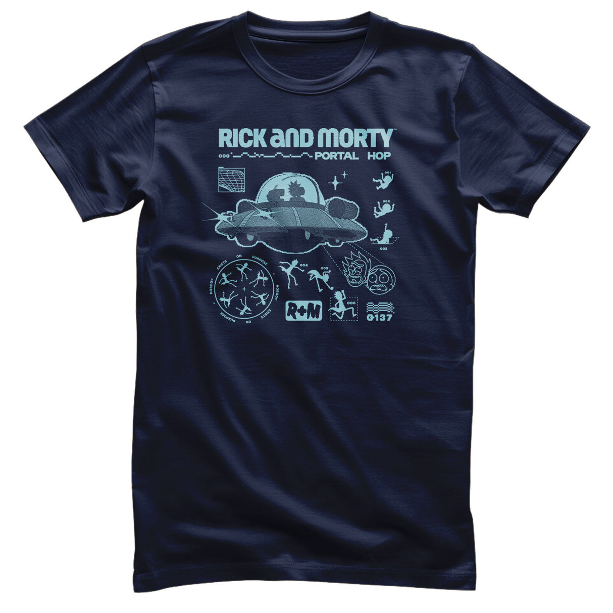 Rick and Morty - Portal Hop Mens T-Shirt