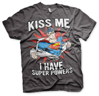 Superman - Kiss Me - I Have Super Powers Mens T-Shirt