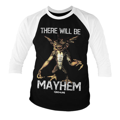 Gremlins - There Will Be Mayhem Baseball Long Sleeve T-Shirt