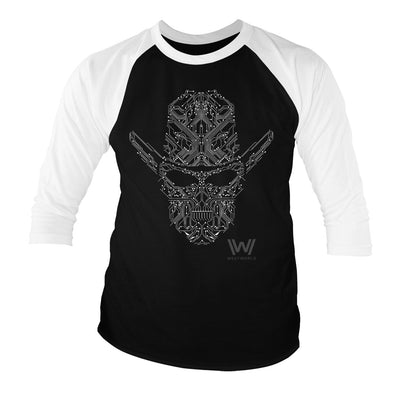 Westworld - Circuit Face Baseball 3/4 Sleeve T-Shirt