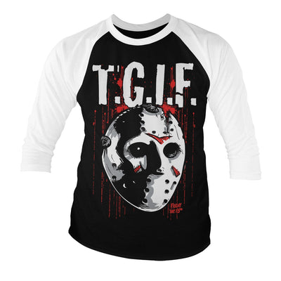 Friday The 13th - T.G.I.F. Baseball 3/4 Sleeve T-Shirt