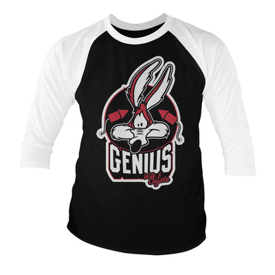 Looney Tunes - Wile E. Coyote - Genius Baseball 3/4 Sleeve T-Shirt