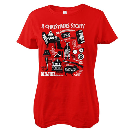 A Christmas Story icons Girly Tee showcasing icons design