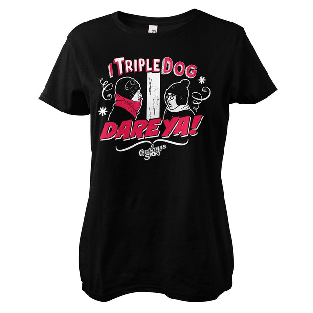 I Triple Dog Dare Ya Girly Tee showcasing I Triple Dog Dare Ya design