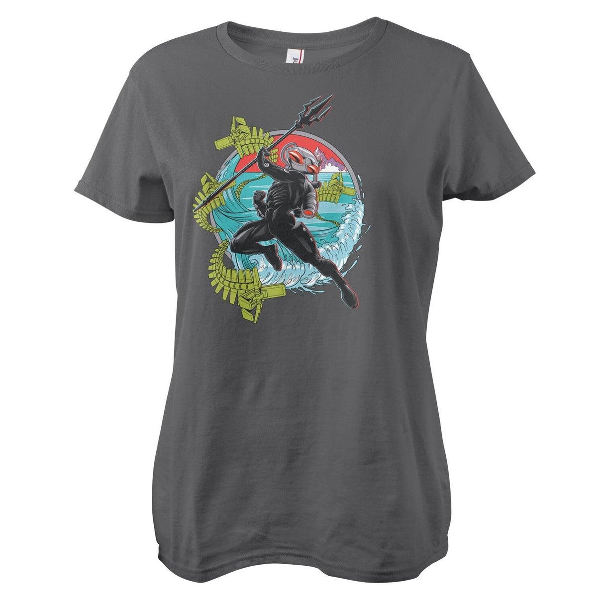 Aquaman - Surfing Black Manta Girly Tee showcasing - Surfing Black Manta design