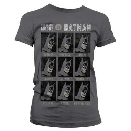 Batman Officially Licensed The Many Moods of Batman Women T-Shirt showcasing Officially Licensed The Many Moods of Batman Women design