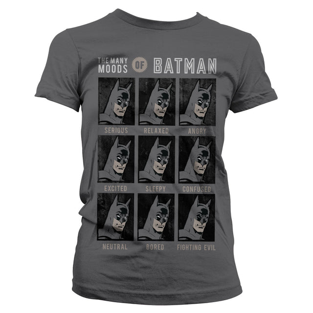 Batman Officially Licensed The Many Moods of Batman Women T-Shirt showcasing Officially Licensed The Many Moods of Batman Women design
