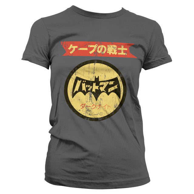 BATMAN Officially Licensed Japanese Retro Logo Women T-Shirt showcasing Officially Licensed Japanese Retro Logo Women design