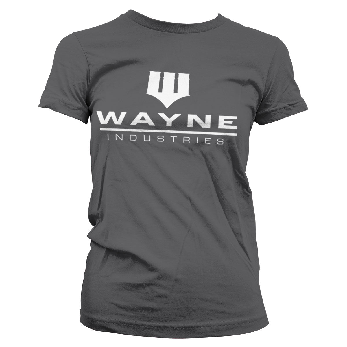 BATMAN Officially Licensed Wayne Industries Logo Women T-Shirt showcasing Officially Licensed Wayne Industries Logo Women design