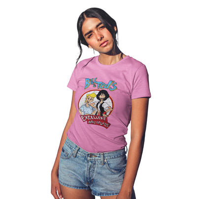 Bill and Ted's Excellent Adventure - Distressed Cartoon Characters Women T-Shirt