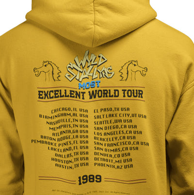 Bill and Ted's Excellent Adventure - WYLD Stallyns Most Excellent World Tour 1989 Rock Logo Hoodie