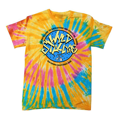 Bill and Ted's Excellent Adventure - WYLD Stallyns Most Excellent World Tour 1989 Rock Logo Tie-Dye T-Shirt