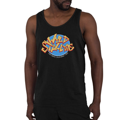 Bill and Ted's Excellent Adventure - WYLD Stallyns Band Blue Logo Mens Tank Top Vest