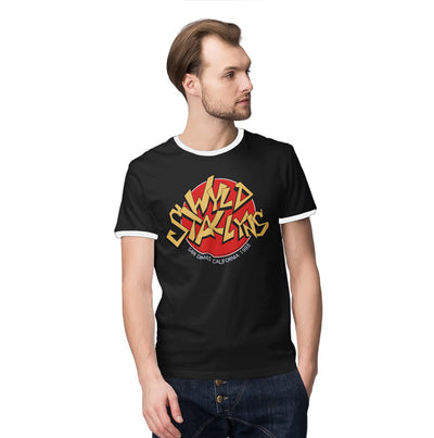 Bill and Ted's Excellent Adventure - WYLD Stallyns Band Red Logo Ringer Mens T-Shirt