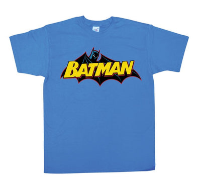 Batman - Retro Logo Mens T-Shirt (Blue)