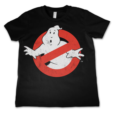 Ghostbusters - Distressed Logo Unisex Kids T-Shirt (Black)