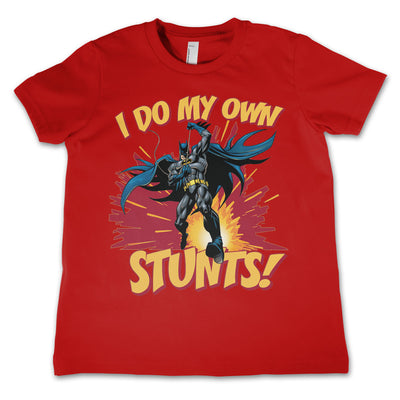 Batman - I Do My Own Stunts Unisex Kids T-Shirt (Red)
