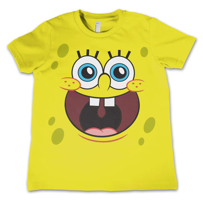 SpongeBob SquarePants - Sponge Happy Face Unisex Kids T-Shirt (Yellow)