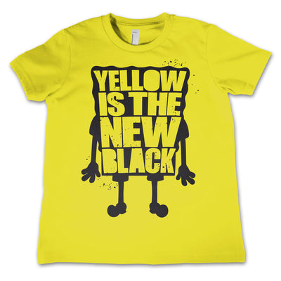SpongeBob SquarePants - Yellow Is The New Black Unisex Kids T-Shirt (Yellow)