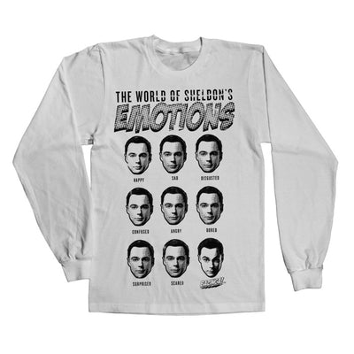The Big Bang Theory - Sheldons Emotions Long Sleeve T-Shirt (White)