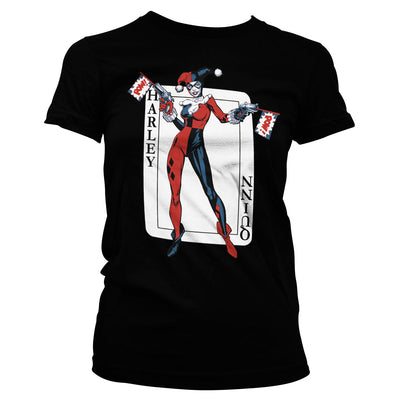 Batman - Harley Quinn Card Games Women T-Shirt (Black)