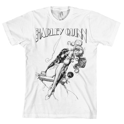 Batman - Harley Quinn Sways Mens T-Shirt (White)