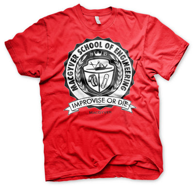 MacGyver - School Of Engineering Mens T-Shirt (Red)