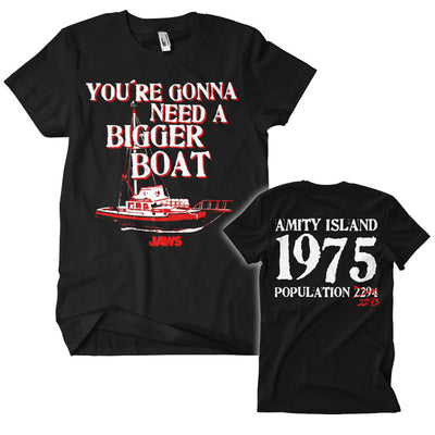 JAWS - Bigger Boat! Mens T-Shirt (Black)