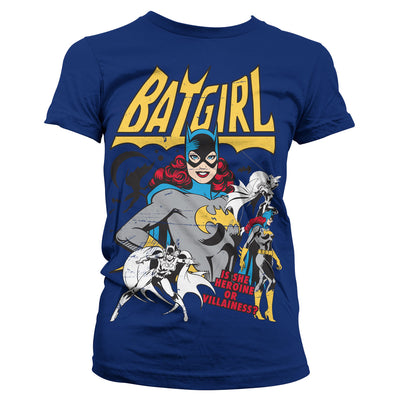 Batman - Batgirl - Hero Or Villain Women T-Shirt (Navy)