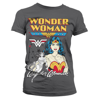Wonder Woman - Posing Wonde Women T-Shirt (Dark Grey)