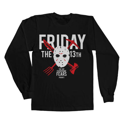 Friday The 13th - The Day Everyone Fears Long Sleeve T-Shirt (Black)