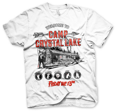 Friday The 13th - Camp Crystal Lake Mens T-Shirt (White)