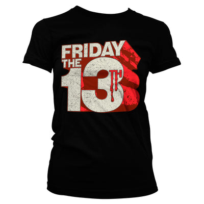 Friday The 13th - Block Logo Women T-Shirt (Black)