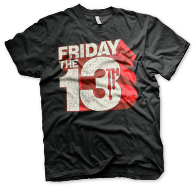 Friday The 13th - Block Logo Mens T-Shirt (Black)