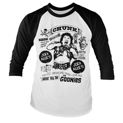 The Goonies - Chunk Jerk Alert Long Sleeve T-Shirt (White-Black)